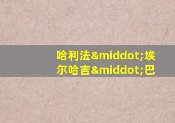 哈利法·埃尔哈吉·巴